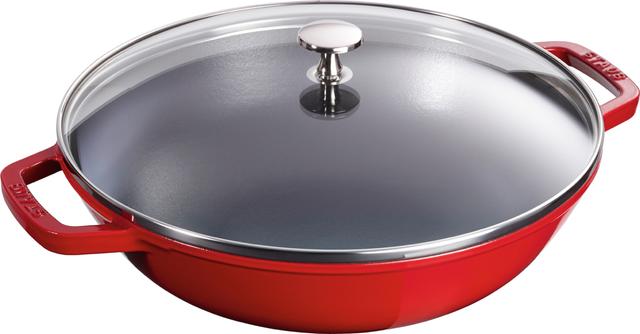 Staub Wok met glazen deksel - Ø300mm - Kers