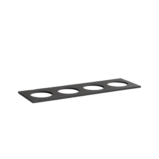 APS Plateau 2/4GN met uitsparingen leisteen Valo - 530x162x10mm - Zwart