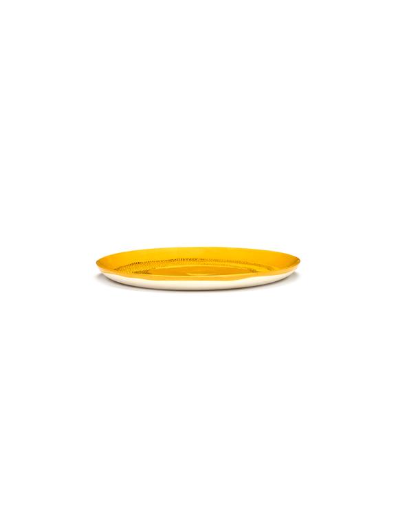 Serax Feast Bord L - Ø265mm - Sunny yellow swirl/dots black