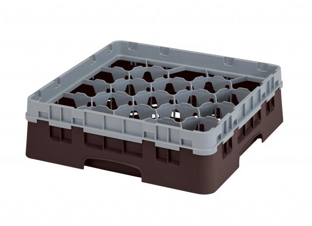 Cambro Voetglazenkorf met 1 opzetstuk - 500x500 H 143mm max 92mm 20 compartimenten - Brown