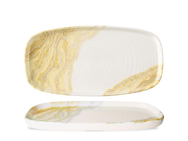 Churchill Tide Bord plat langwerpig met opstaande rand - 350x185x20mm - Gold