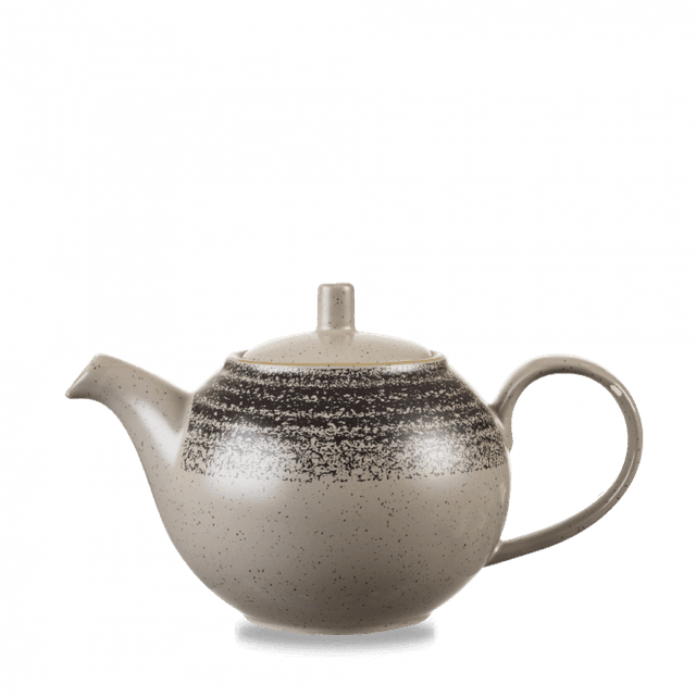 Churchill Studio Prints Homespun Theepot - H 105mm - 0.426Ltr - Charcoal Black
