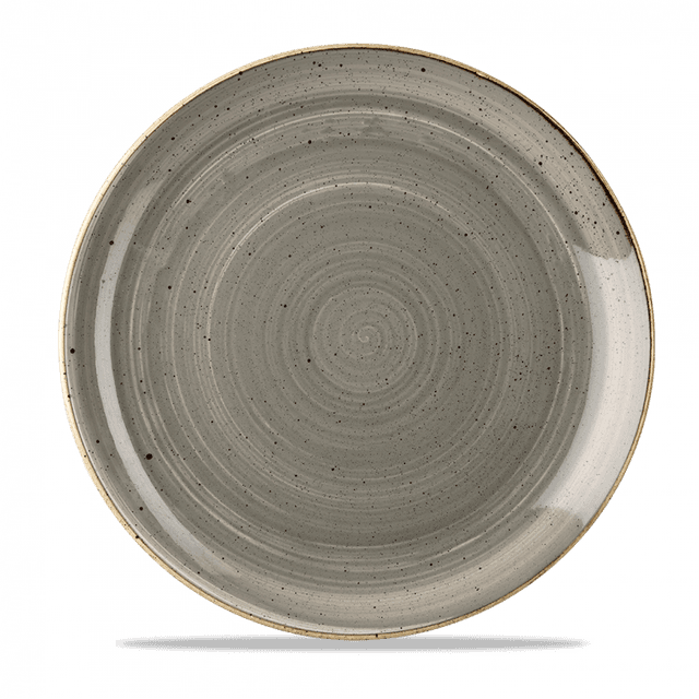 Churchill Stonecast Coupebord plat - Ø288mm - Peppercorn Grey