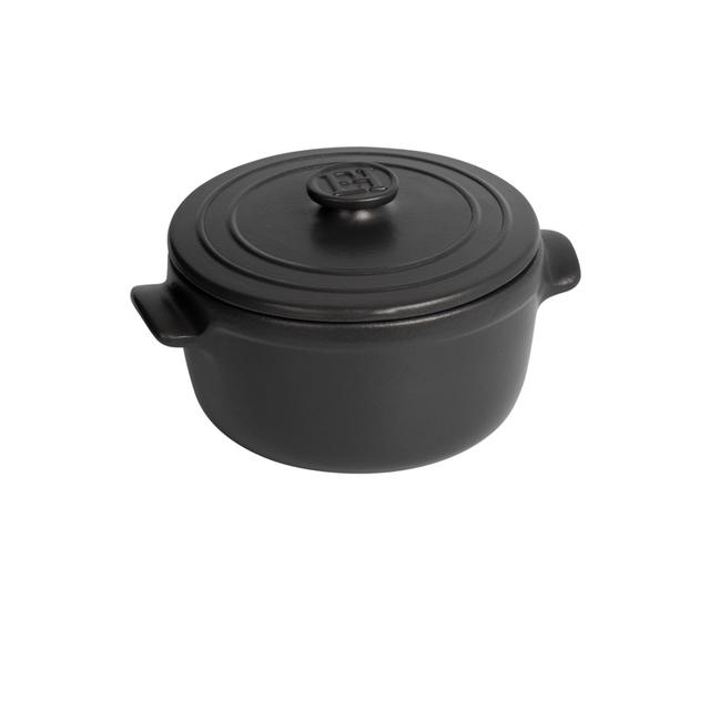 Emile Henry Solo Kookpan rond - 0.65Ltr - Basalte