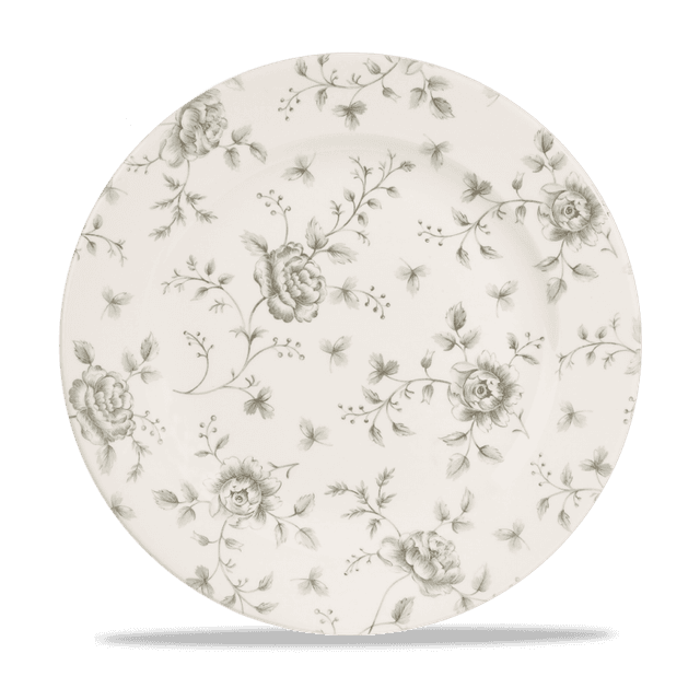 Churchill Vintage Prints Bord plat met decor - Ø276mm - Grey Rose Chintz