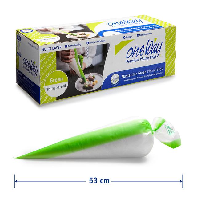 One Way Spuitzak Masterline Green/clear - 530x280mm - rol 100 stuks