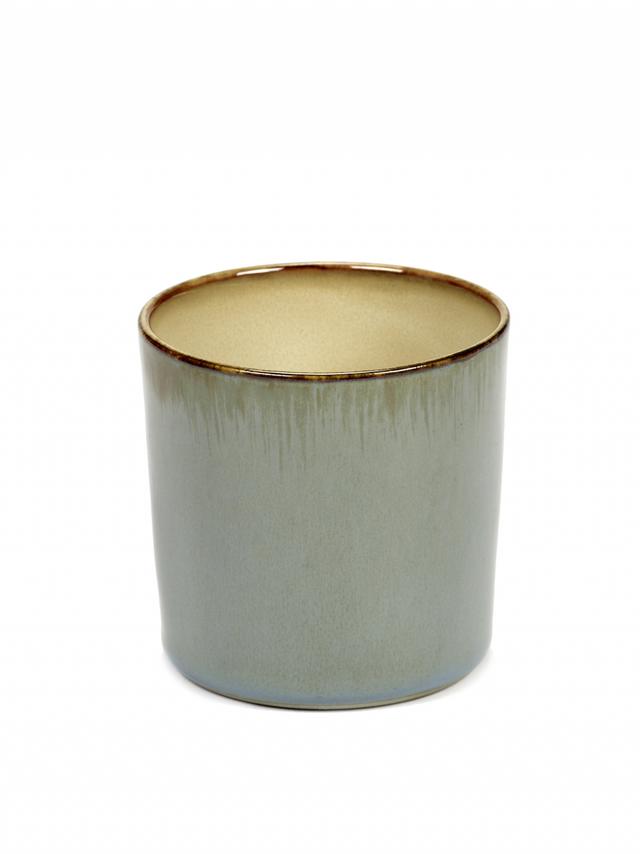 Serax Beker cilinder hoog - Ø75mm - H 75mm - Smokey blue/misty grey