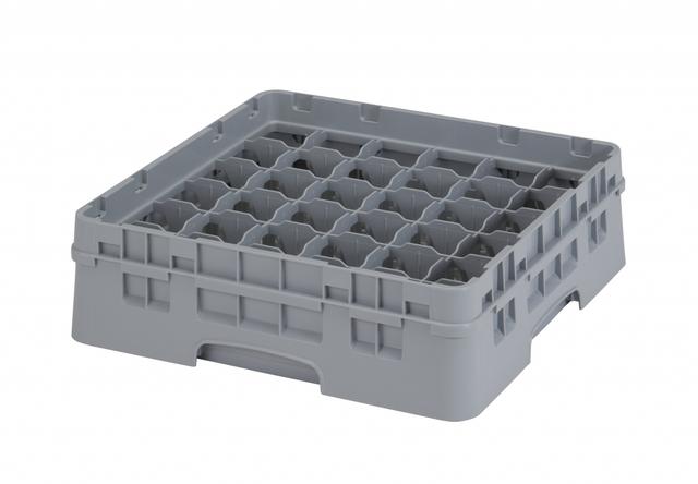 Cambro Voetglazenkorf met 1 opzetstuk - 500x500 H 143mm max 92mm 36 compartimenten - Soft Gray