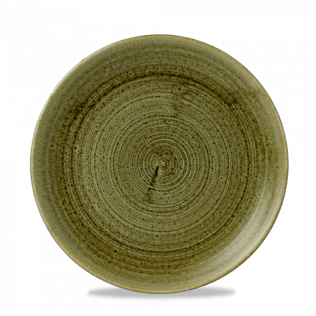 Churchill Stonecast Plume Coupebord plat - Ø217mm - Olive