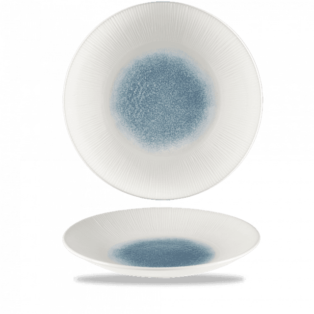 Churchill Bamboo Print Coupebord diep laag - Ø281mm - H 37mm - Topaz Blue