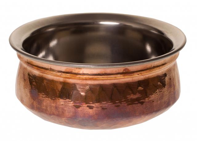 Tablecraft Kadai Kom met koperen coating - Ø125mm