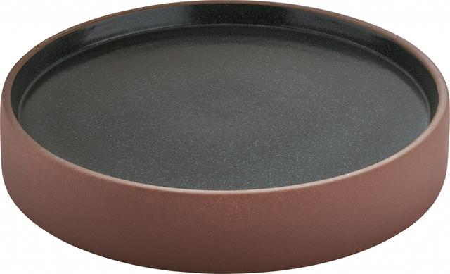 Playground 2in1 Bord plat/diep - Ø240mm - Brown/black