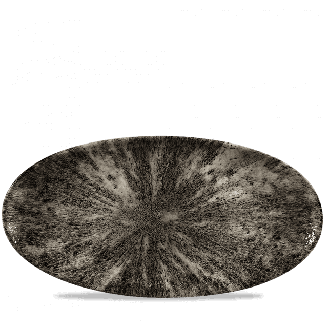 Churchill Studio Prints Stone Bord plat ovaal - 347x173mm - Quartz Black