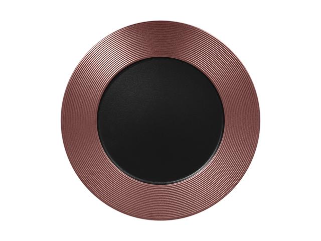 RAK Metalfusion Bord plat met reliëf - Ø330mm - Black/bronze