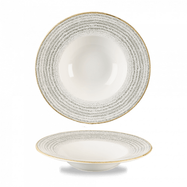 Churchill Studio Prints Homespun Bord diep met brede rand - Ø240mm - 0.284Ltr - Stone Grey