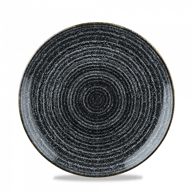 Churchill Studio Prints Homespun Coupebord plat - Ø217mm - Charcoal Black