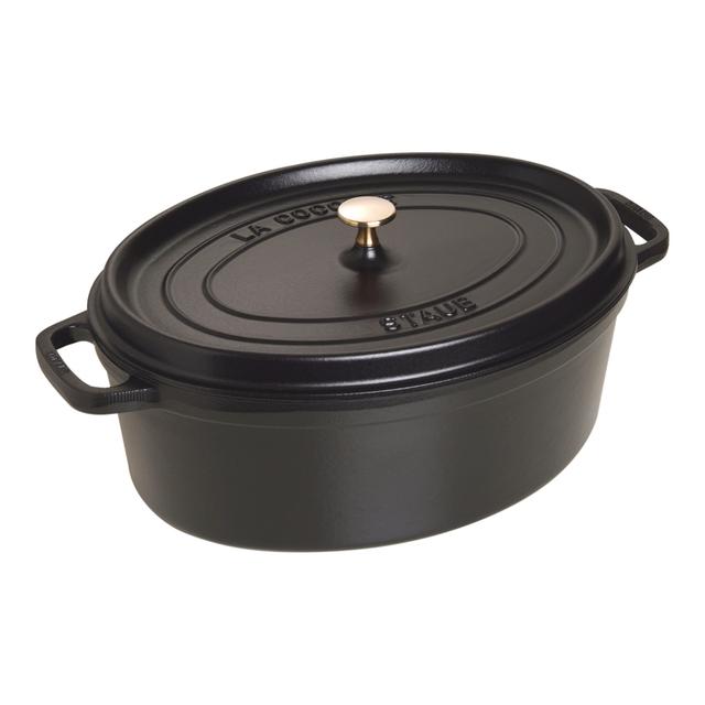 Staub Cocotte ovaal - 428x370x180mm - Zwart