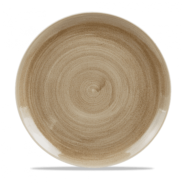 Churchill Stonecast Patina Coupebord plat - Ø288mm - Antique Taupe
