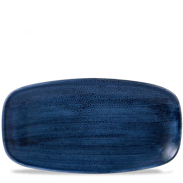 Churchill Stonecast Plume Bord plat langwerpig - 355x189mm - Ultramarine
