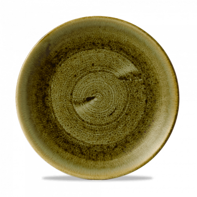 Churchill Stonecast Plume Coupebord plat - Ø288mm - Olive