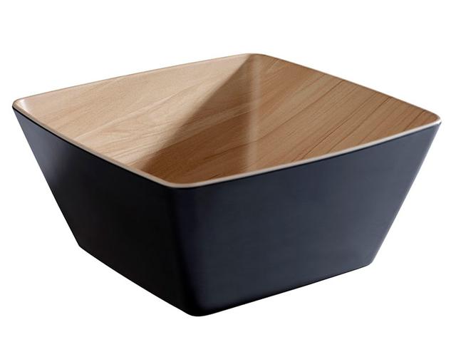 APS Schaal Frida - 250x250x120mm - Zwart/houtlook