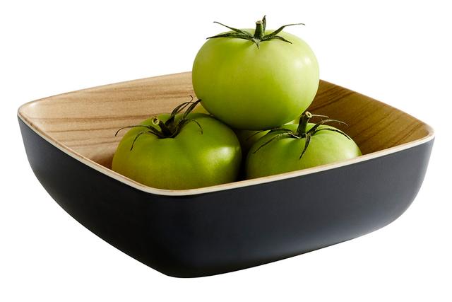 APS Schaal Frida - 250x250x75mm - Zwart/houtlook