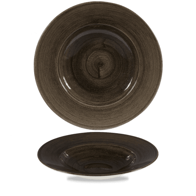 Churchill Stonecast Patina Bord diep met brede rand - Ø280mm - 0.468Ltr - Iron Black