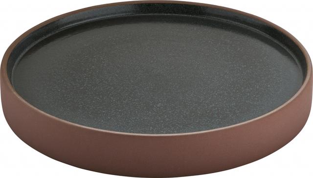 Playground 2in1 Bord plat/halfdiep - Ø210mm - Brown/black