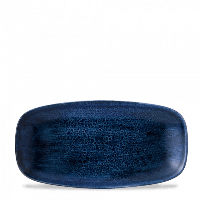 Churchill Stonecast Plume Bord plat langwerpig - 298x153mm - Ultramarine