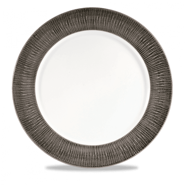 Churchill Bamboo Spinwash Presentatiebord plat met rand - Ø305mm - Dusk