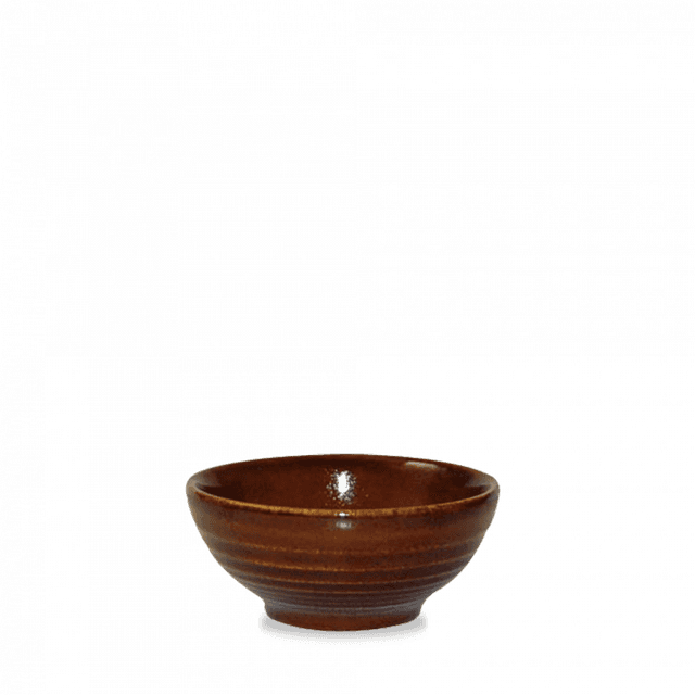 Churchill Bit on the Side Snackschaal geribbeld - Ø104mm - 0.17Ltr - Cinnamon Brown