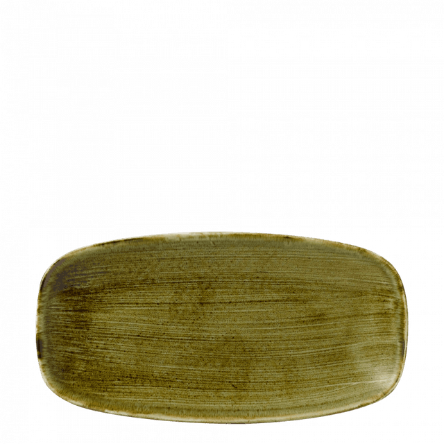 Churchill Stonecast Plume Bord plat langwerpig - 298x153mm - Olive
