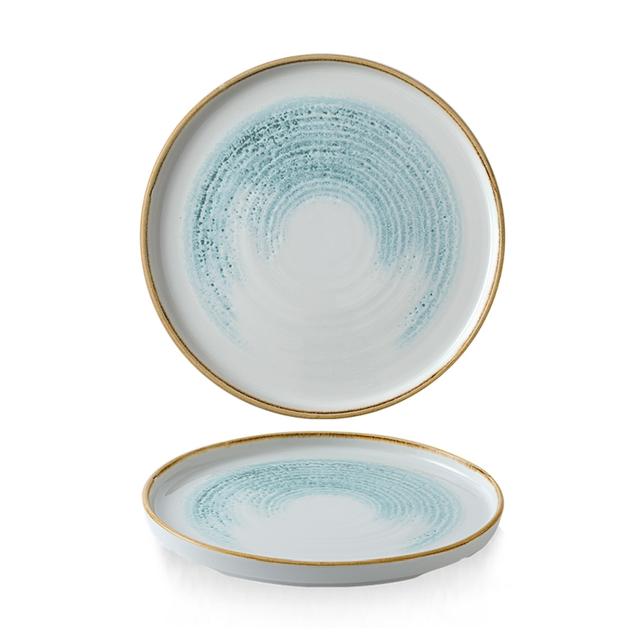 Churchill Studio Prints Homespun Accents Bord plat met opstaande rand - Ø210mm - Aquamarine