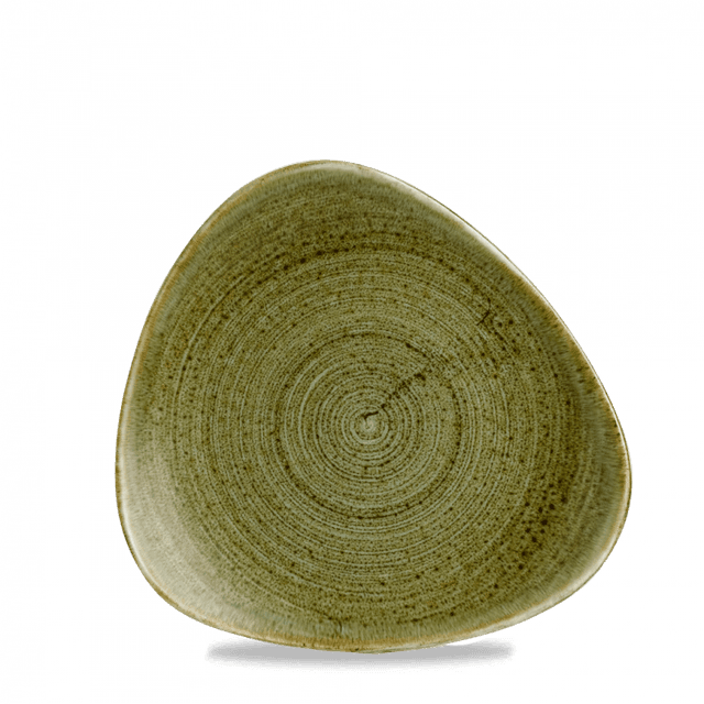 Churchill Stonecast Plume Bord plat driehoek - B 245mm - Olive