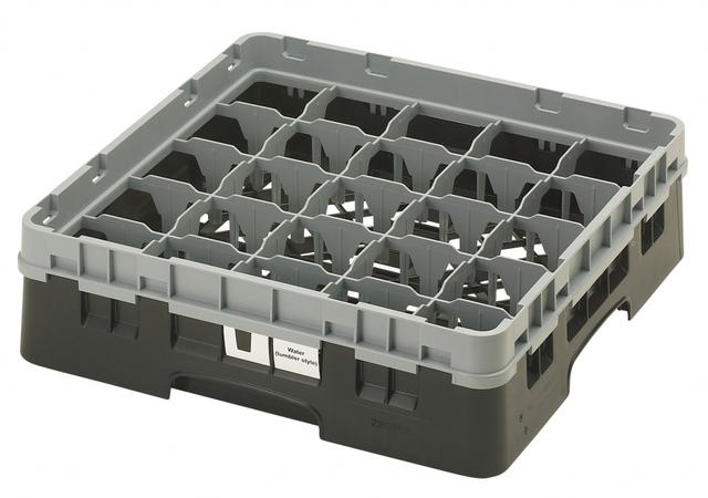 Cambro Voetglazenkorf met 1 opzetstuk - 500x500 H 143mm max 92mm 25 compartimenten - Black