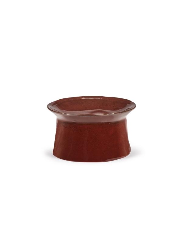 Serax La Mère tableware Plateau diep groot op voet - Ø195mm - H 110mm - Venetian Red