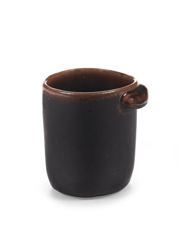 Serax Out of Lines Mok zonder oor - 0.25Ltr - Zwart/bruin