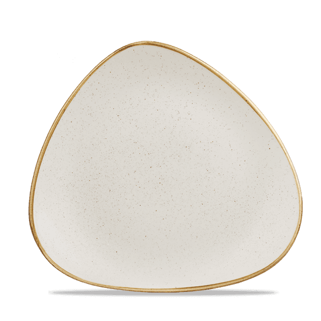 Churchill Stonecast Bord plat driehoek - B 245mm - Barley White