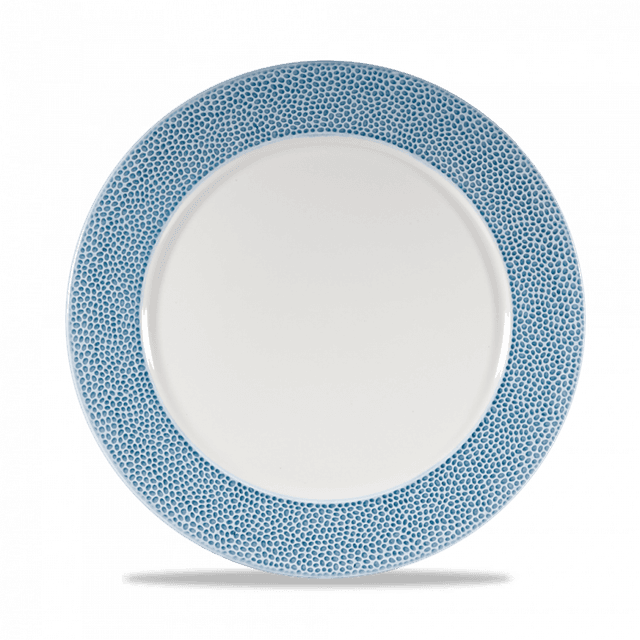 Churchill Isla Spinwash Presentatiebord plat met rand - Ø305mm - Ocean Blue