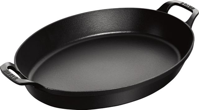 Staub Ovenschaal ovaal - 447x285x77mm - Zwart