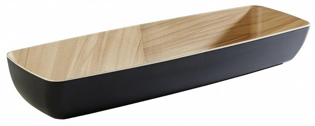 APS Schaal 2/4GN Frida - 530x162x75mm - Zwart/houtlook