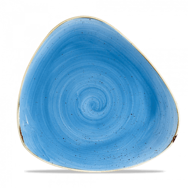 Churchill Stonecast Bord plat driehoek - B 285mm - Cornflower Blue