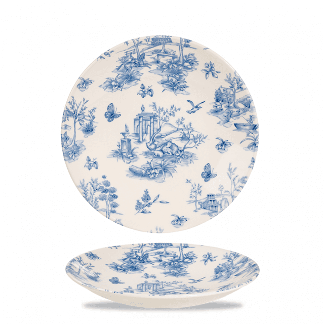 Churchill Vintage Prints Coupebord diep laag met decor - Ø255mm - H 35mm - Prague Toile