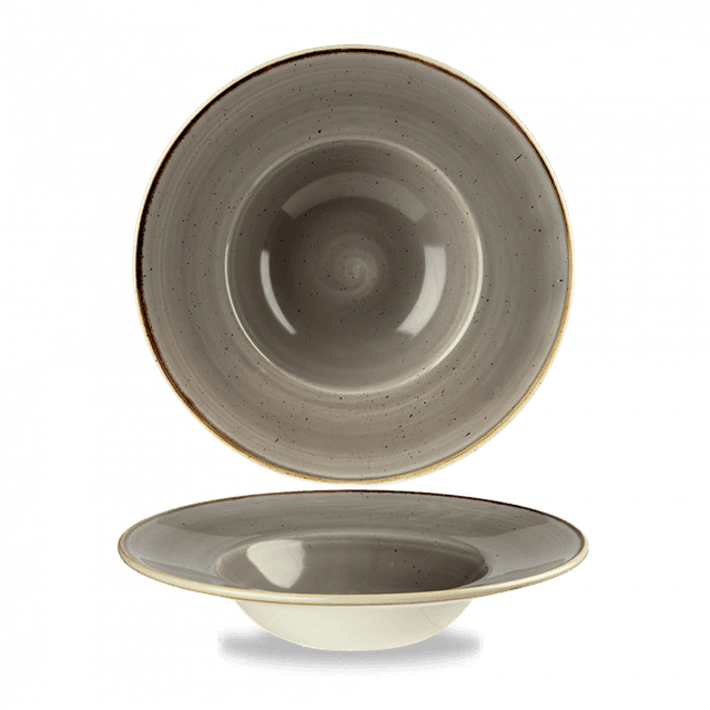 Churchill Stonecast Bord diep met brede rand - Ø240mm - 0.284Ltr - Peppercorn Grey
