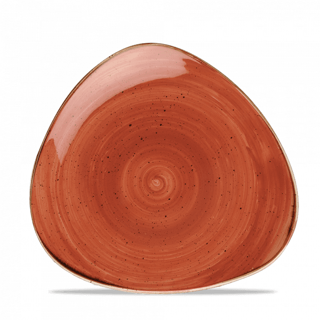 Churchill Stonecast Bord plat driehoek - B 245mm - Spiced Orange