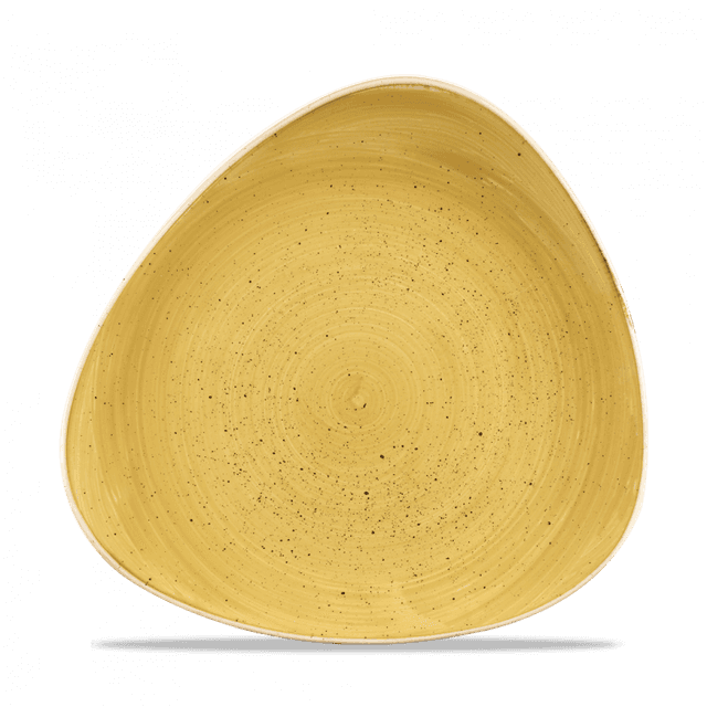 Churchill Stonecast Bord plat driehoek - B 285mm - Mustard