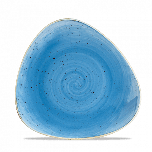 Churchill Stonecast Bord plat driehoek - B 245mm - Cornflower Blue