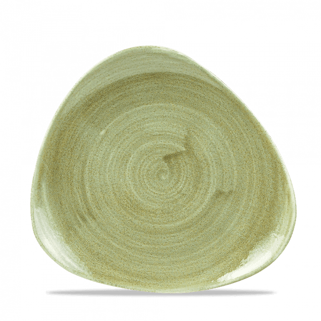 Churchill Stonecast Patina Bord plat driehoek - B 203mm - Burnished Green