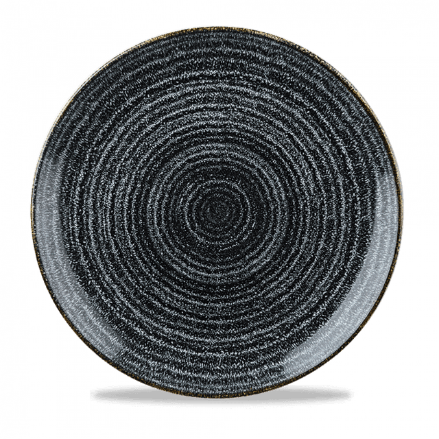 Churchill Studio Prints Homespun Coupebord plat - Ø288mm - Charcoal Black