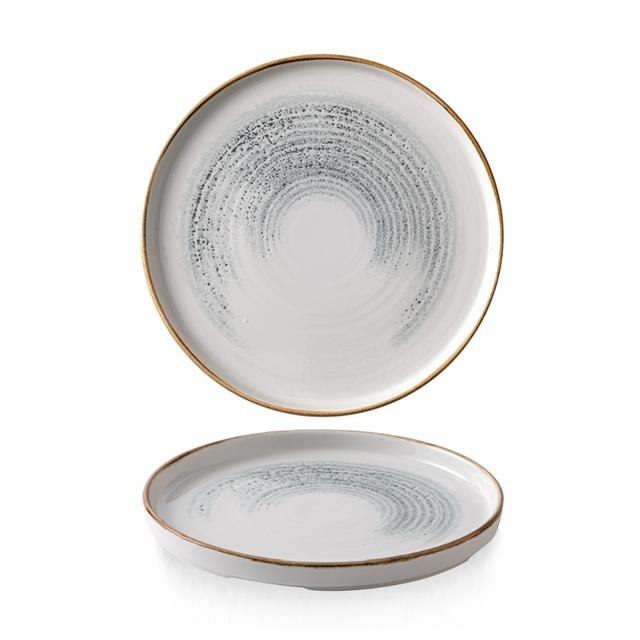 Churchill Studio Prints Homespun Accents Bord plat met opstaande rand - Ø210mm - Jasper Grey